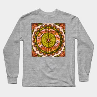 Retro Zodiac Wheel Long Sleeve T-Shirt